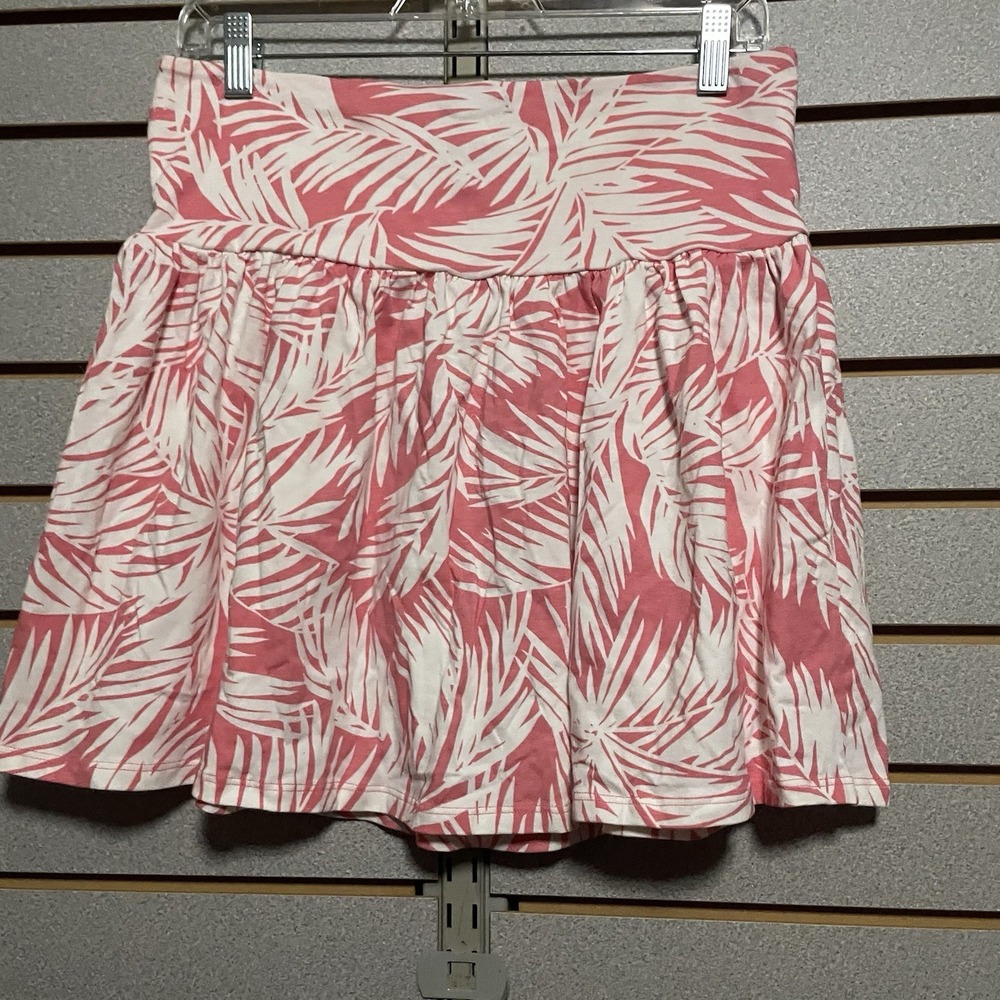 MODA International Pink White NWOTS Tropical Mini Short Skirt